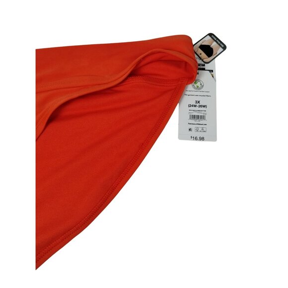 Time and Tru Womens 3XL Tomato Sauce Orange Mid Rise Bikini Bottoms - Picture 3 of 5